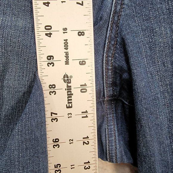 Torrid Dark Blue Denim Rinse Stretch Classic Mid Rise Slim Boyfriend Jeans - Picture 7 of 16